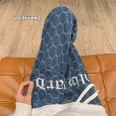 Men Jeans Vintage Jeans Men's Autumn Loose Straight Wide-Leg Pants Casual Pants